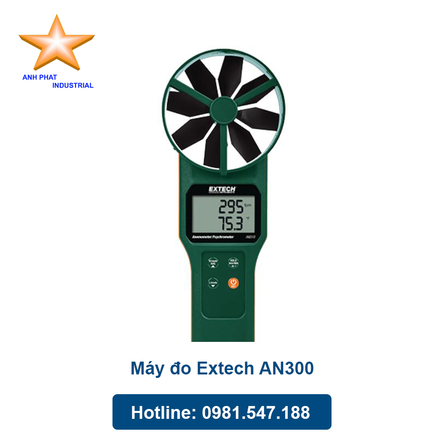 Máy đo tốc độ - lưu lượng gió - nhiệt độ Extech AN300
