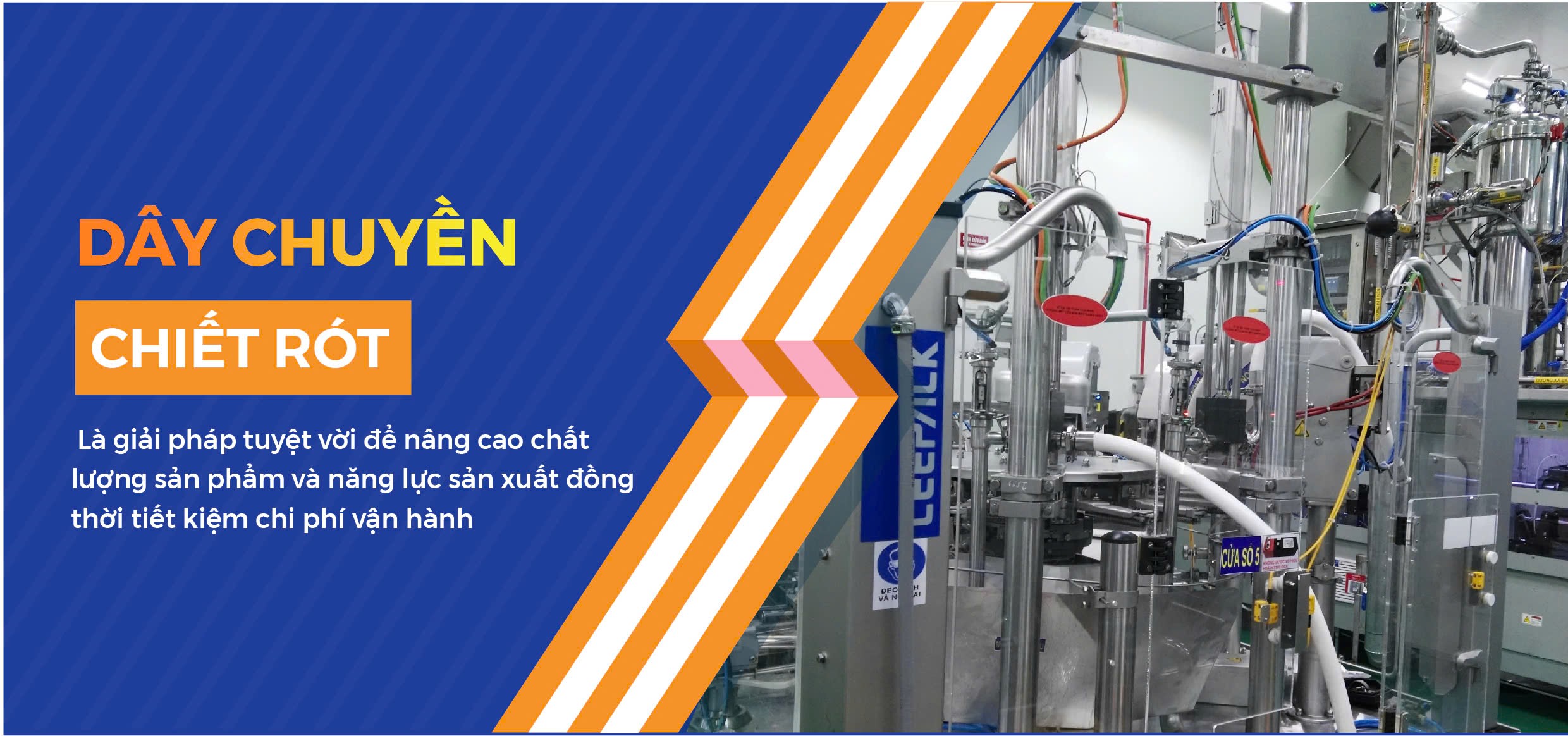 Dây truyền xúc rửa chiết rót đóng nắp chai nhựa tự động